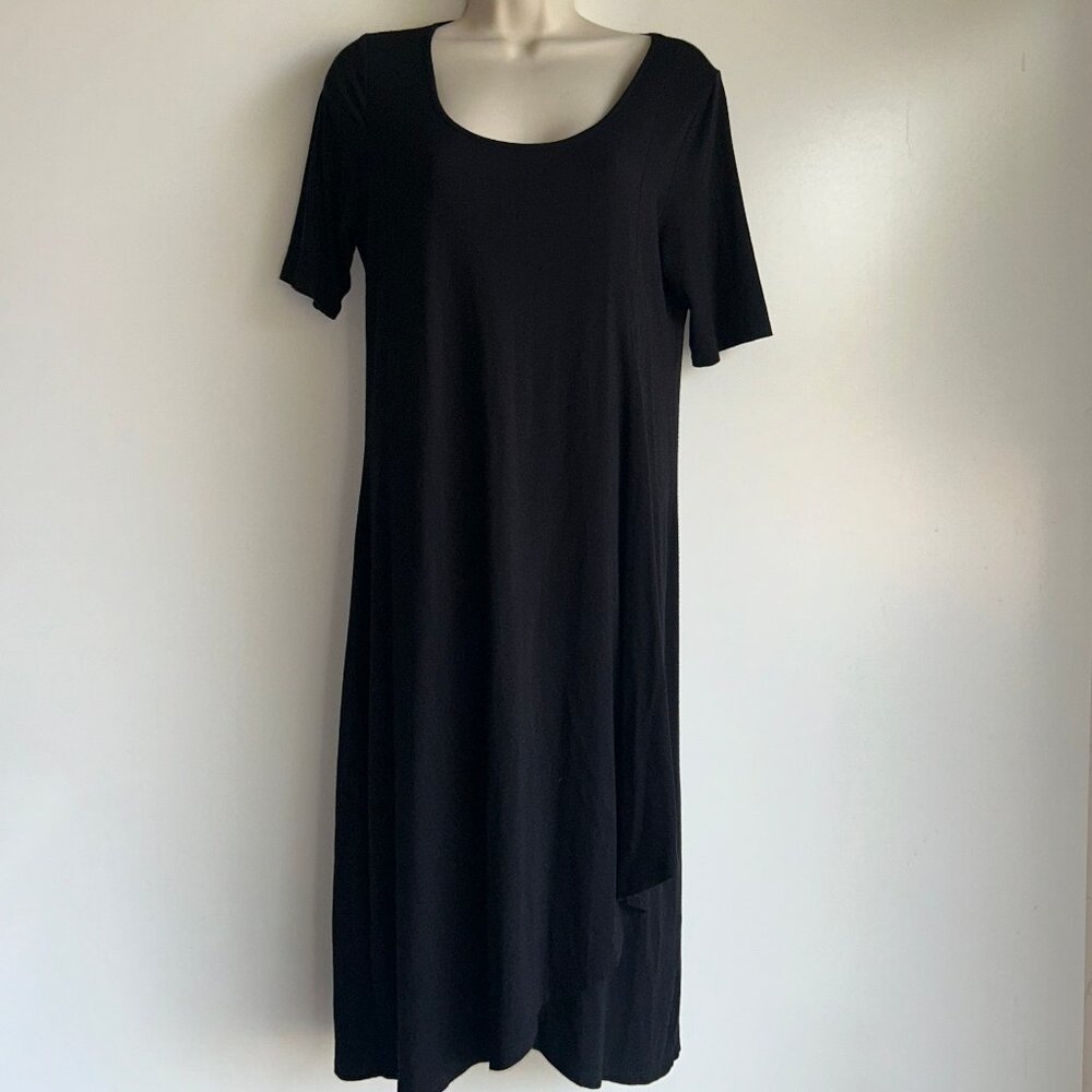 J.JILL Wearever Collection Black Short Sleeve Dress Size Small